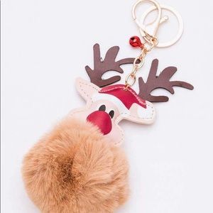 Christmas PomPom Key Charm Set